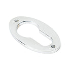 Polished Chrome Oval Euro Escutcheon | From The Anvil - Euro Escutcheons - From The Anvil - Yester Home