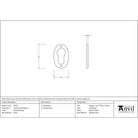 Polished Chrome Oval Euro Escutcheon | From The Anvil - Euro Escutcheons - From The Anvil - Yester Home