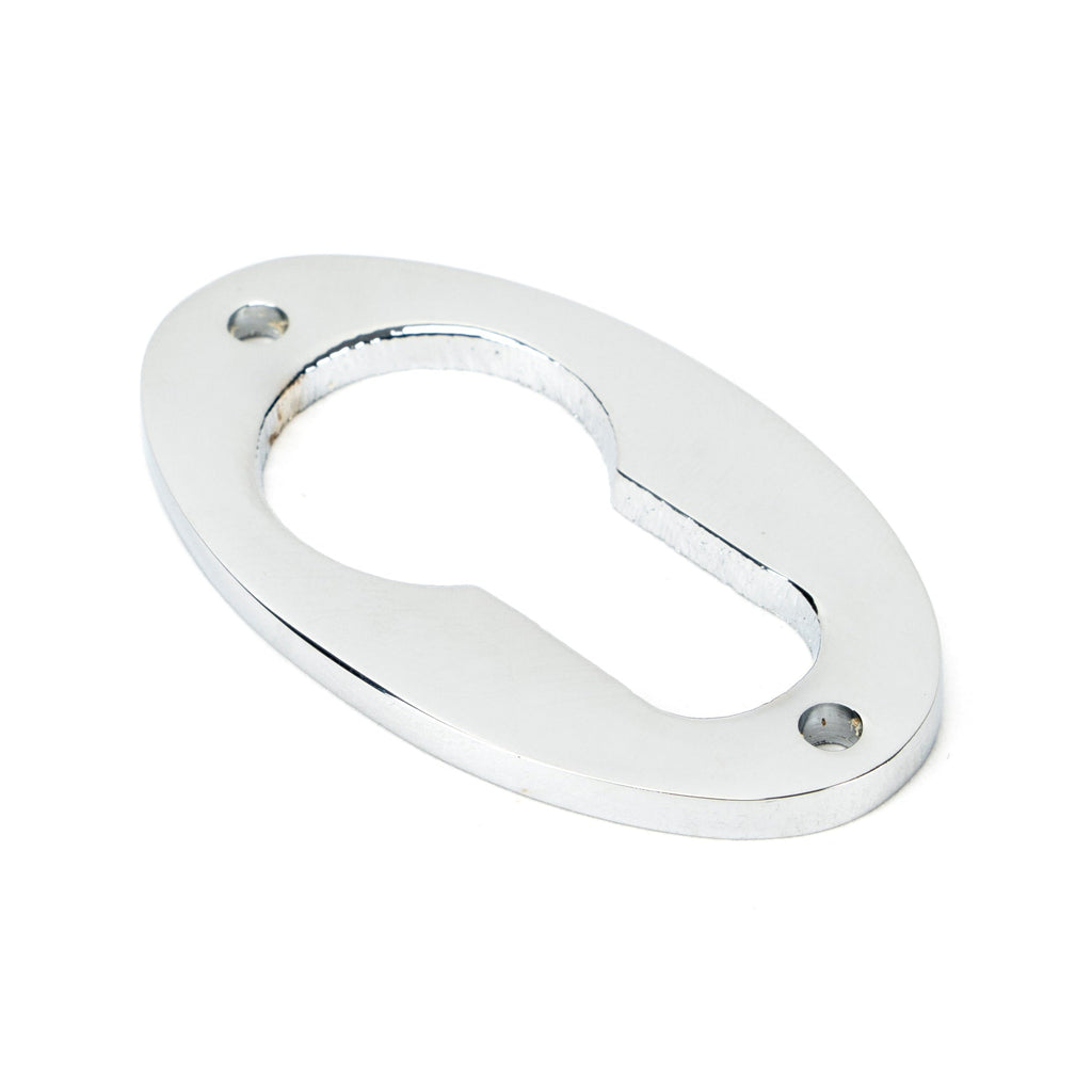 Polished Chrome Oval Euro Escutcheon | From The Anvil-Euro Escutcheons-Yester Home