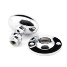 Polished Chrome Oval Mortice/Rim Knob Set | From The Anvil - Mortice Knobs - From The Anvil - Yester Home