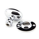 Polished Chrome Oval Mortice/Rim Knob Set | From The Anvil-Mortice Knobs-Yester Home