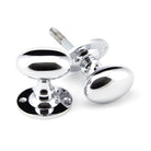 Polished Chrome Oval Mortice/Rim Knob Set | From The Anvil - Mortice Knobs - From The Anvil - Yester Home