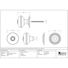 Polished Chrome Prestbury Centre Door Knob | From The Anvil - Centre Door Knobs - From The Anvil - Yester Home