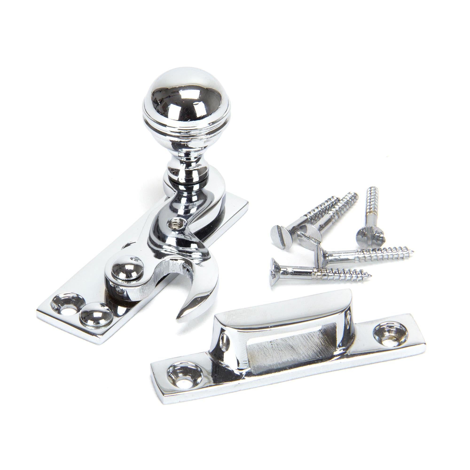 Polished Chrome Prestbury Sash Hook Fastener | From The Anvil - Sash Hook Fasteners - From The Anvil - Yester Home