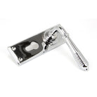 Polished Chrome Reeded Lever Euro Lock Set | From The Anvil-Lever Euro-Yester Home