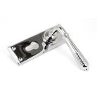Polished Chrome Reeded Lever Euro Lock Set | From The Anvil - Lever Euro - From The Anvil - Yester Home
