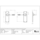 Polished Chrome Reeded Lever Latch Set | From The Anvil-Lever Latch-Yester Home