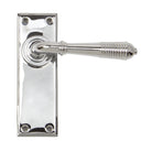 Polished Chrome Reeded Lever Latch Set | From The Anvil - Lever Latch - From The Anvil - Yester Home