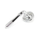 Polished Chrome Reeded Lever on Rose Set | From The Anvil - Lever on Rose - From The Anvil - Yester Home