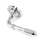 Polished Chrome Reeded Lever on Rose Set - Unsprung | From The Anvil - Lever on Rose - From The Anvil - Yester Home