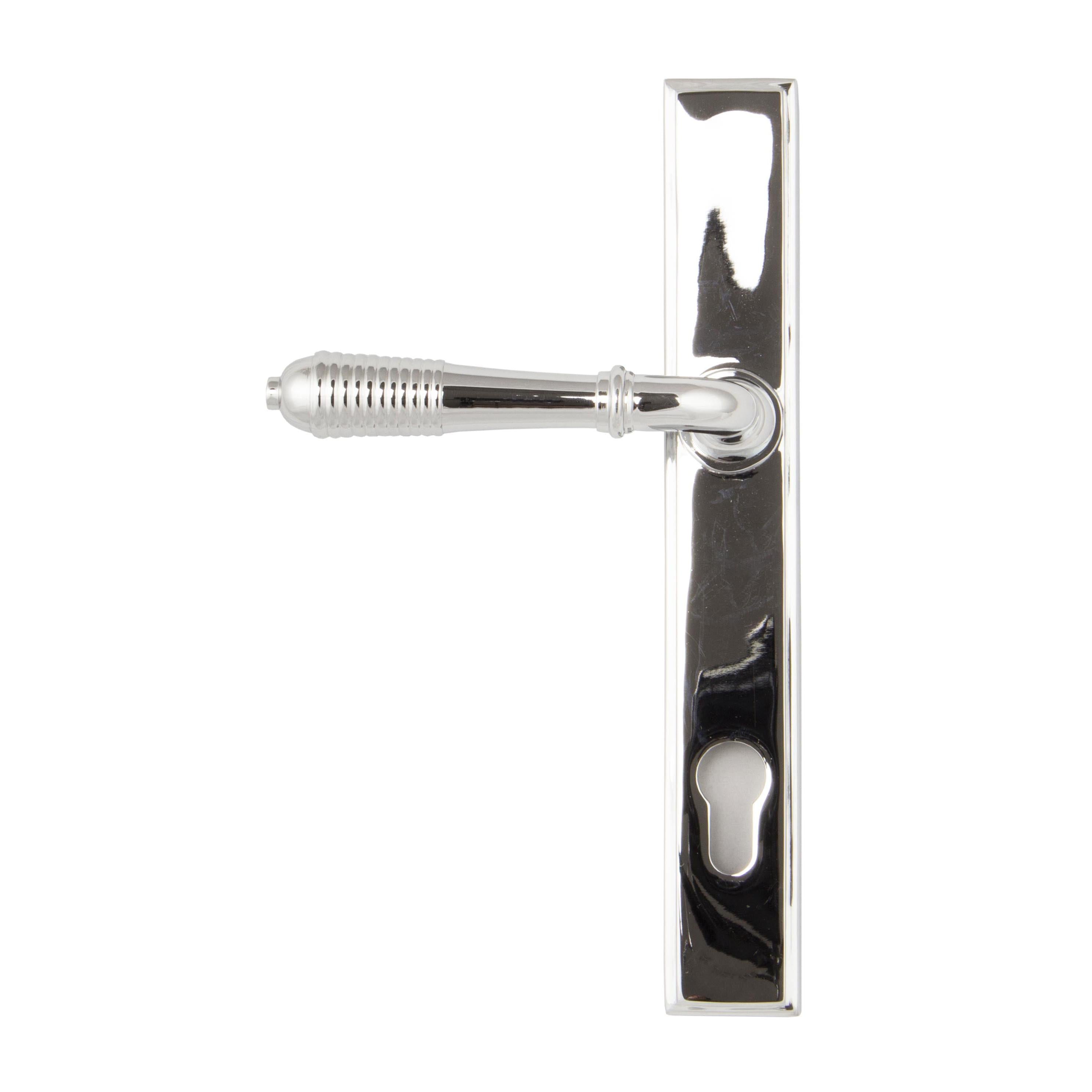 Polished Chrome Reeded Slimline Lever Espag. Lock Set | From The Anvil - Espagnolette - From The Anvil - Yester Home