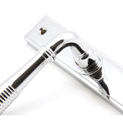 Polished Chrome Reeded Slimline Lever Espag. Lock Set | From The Anvil-Espagnolette-Yester Home