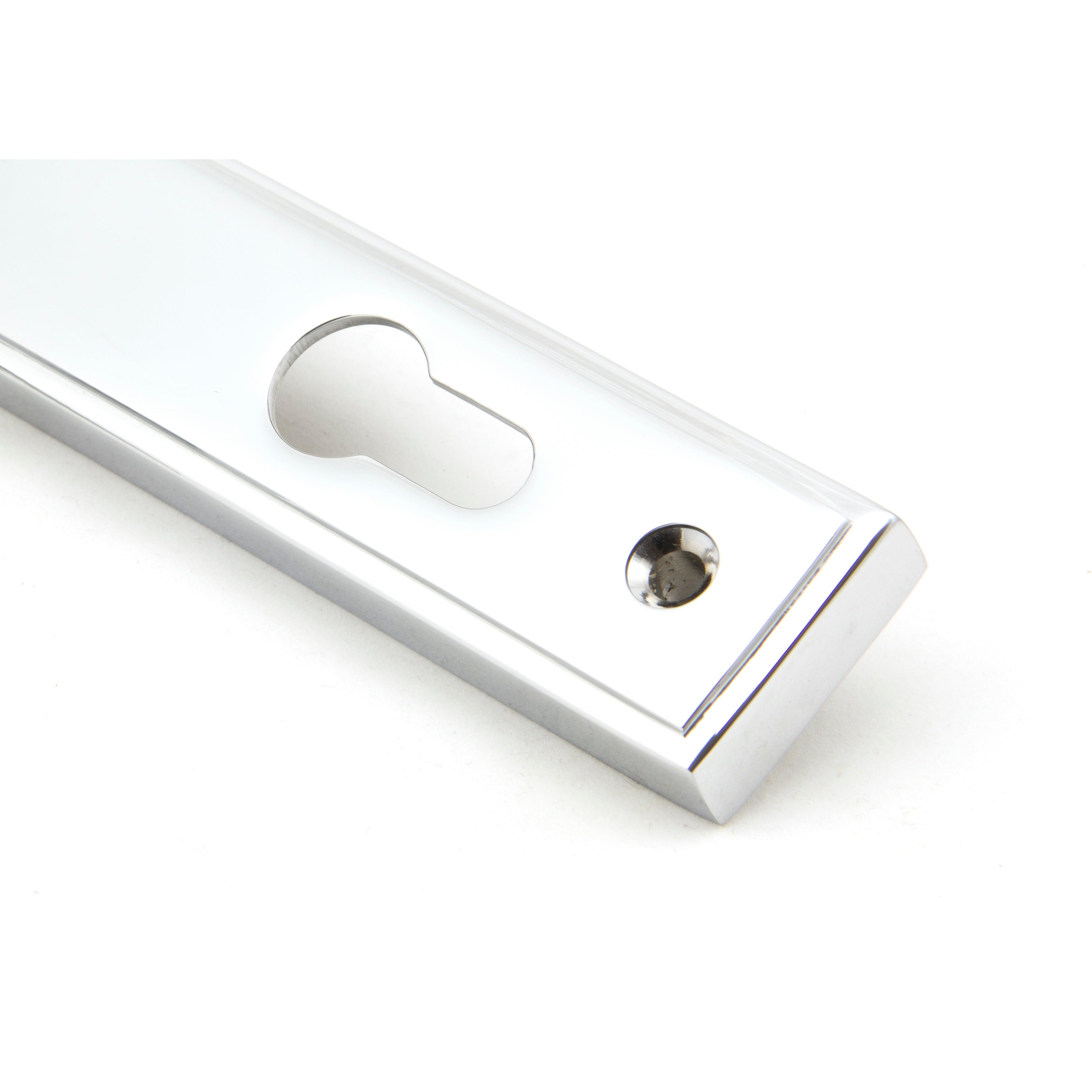 Polished Chrome Reeded Slimline Lever Espag. Lock Set | From The Anvil-Espagnolette-Yester Home