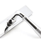Polished Chrome Reeded Slimline Lever Latch Set | From The Anvil-Espagnolette-Yester Home