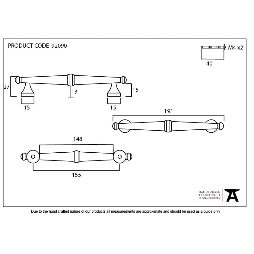 Polished Chrome Regency Pull Handle - Medium | From The Anvil-Pull Handles-Yester Home