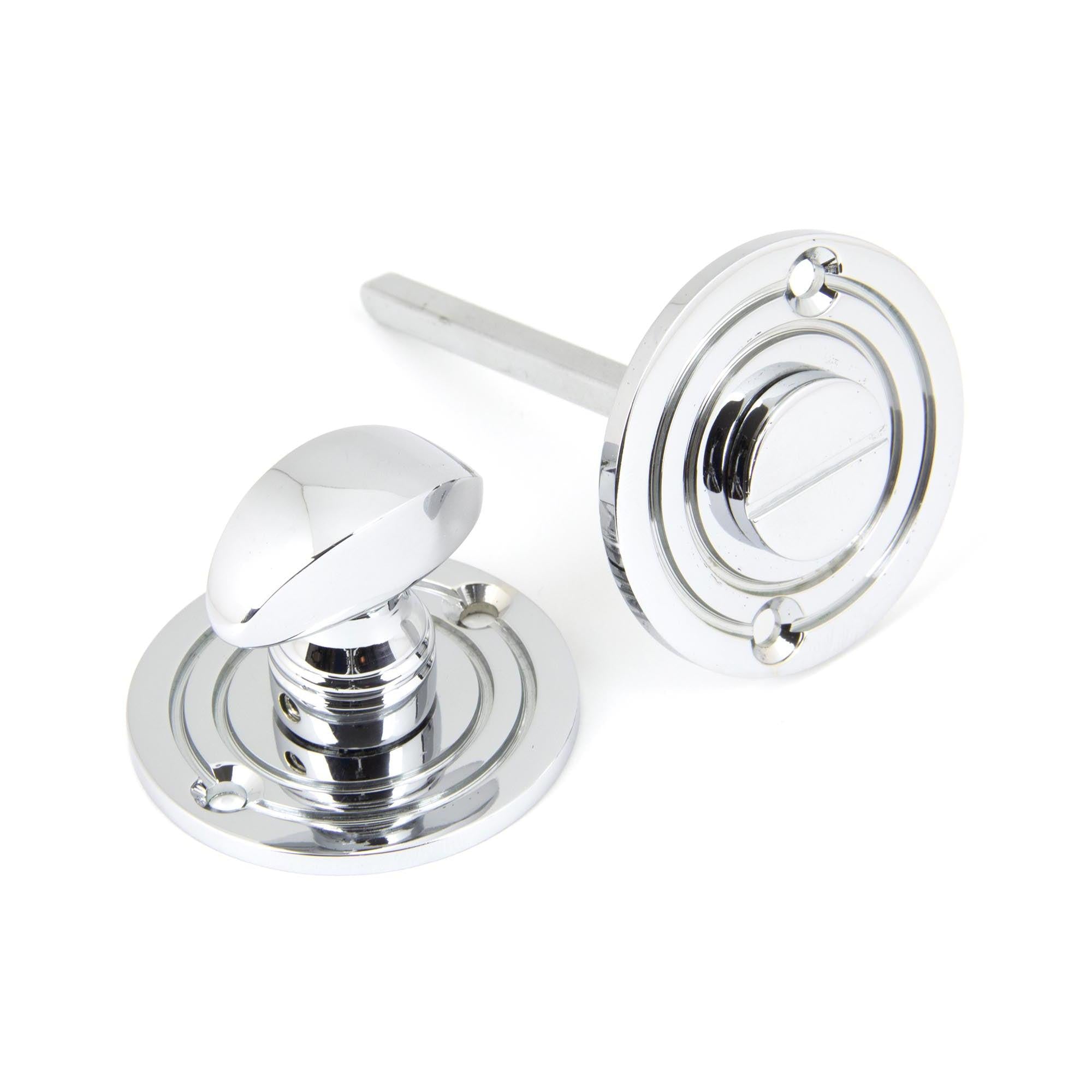 Polished Chrome Round Bathroom Thumbturn | From The Anvil - Thumbturns - From The Anvil - Yester Home