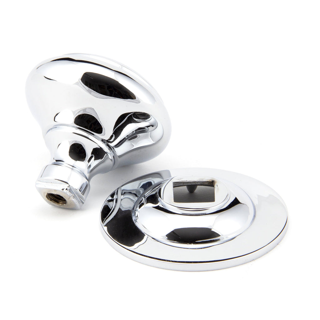 Polished Chrome Round Centre Door Knob | From The Anvil-Centre Door Knobs-Yester Home