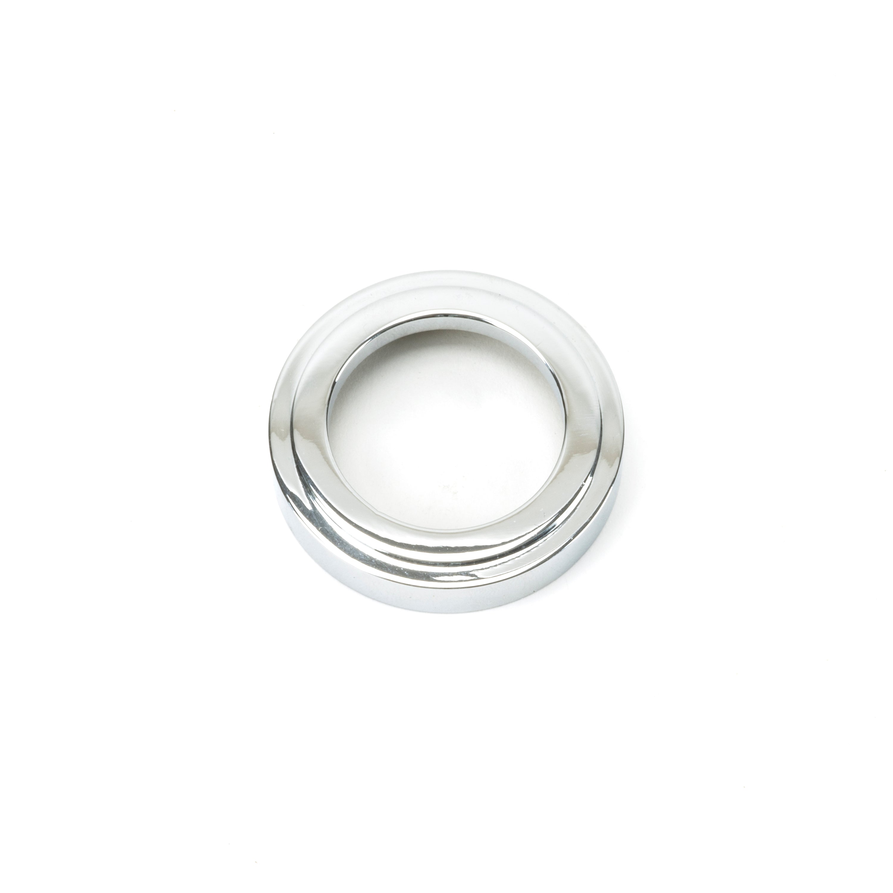 Polished Chrome Round Escutcheon (Art Deco) | From The Anvil-Escutcheons-Yester Home