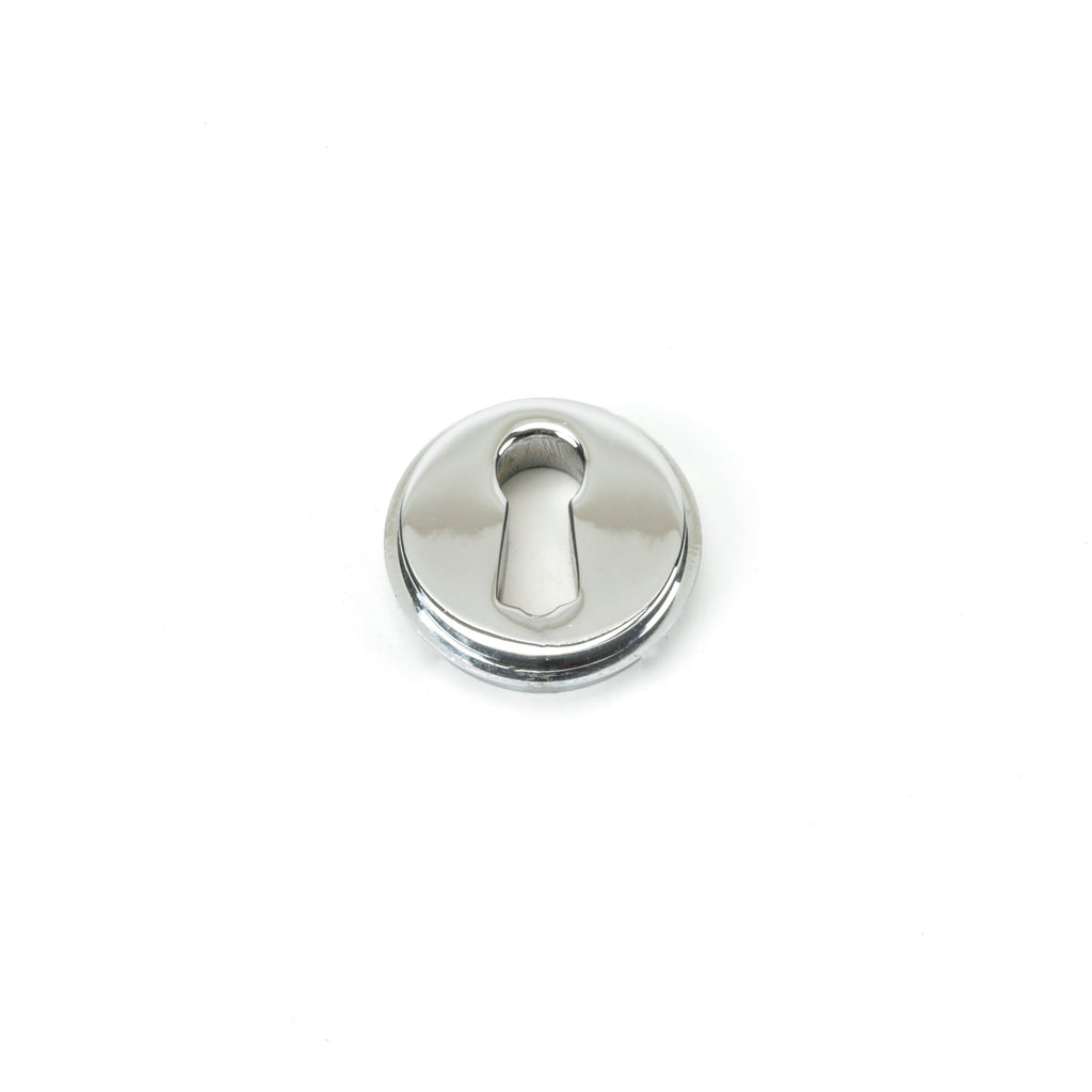 Polished Chrome Round Escutcheon (Art Deco) | From The Anvil-Escutcheons-Yester Home
