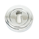 Polished Chrome Round Escutcheon (Art Deco) | From The Anvil - Escutcheons - From The Anvil - Yester Home