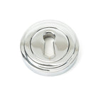 Polished Chrome Round Escutcheon (Art Deco) | From The Anvil-Escutcheons-Yester Home