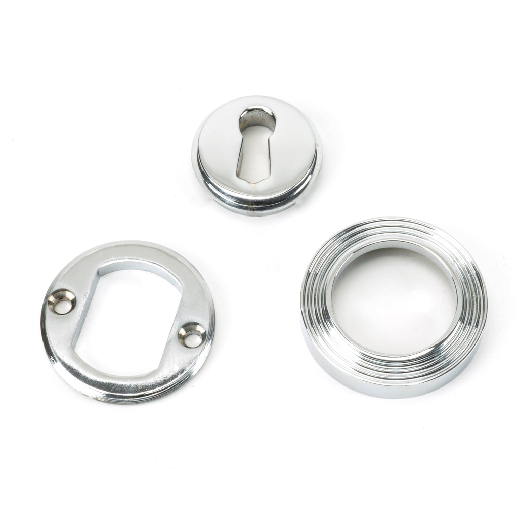 Polished Chrome Round Escutcheon (Beehive) | From The Anvil-Escutcheons-Yester Home
