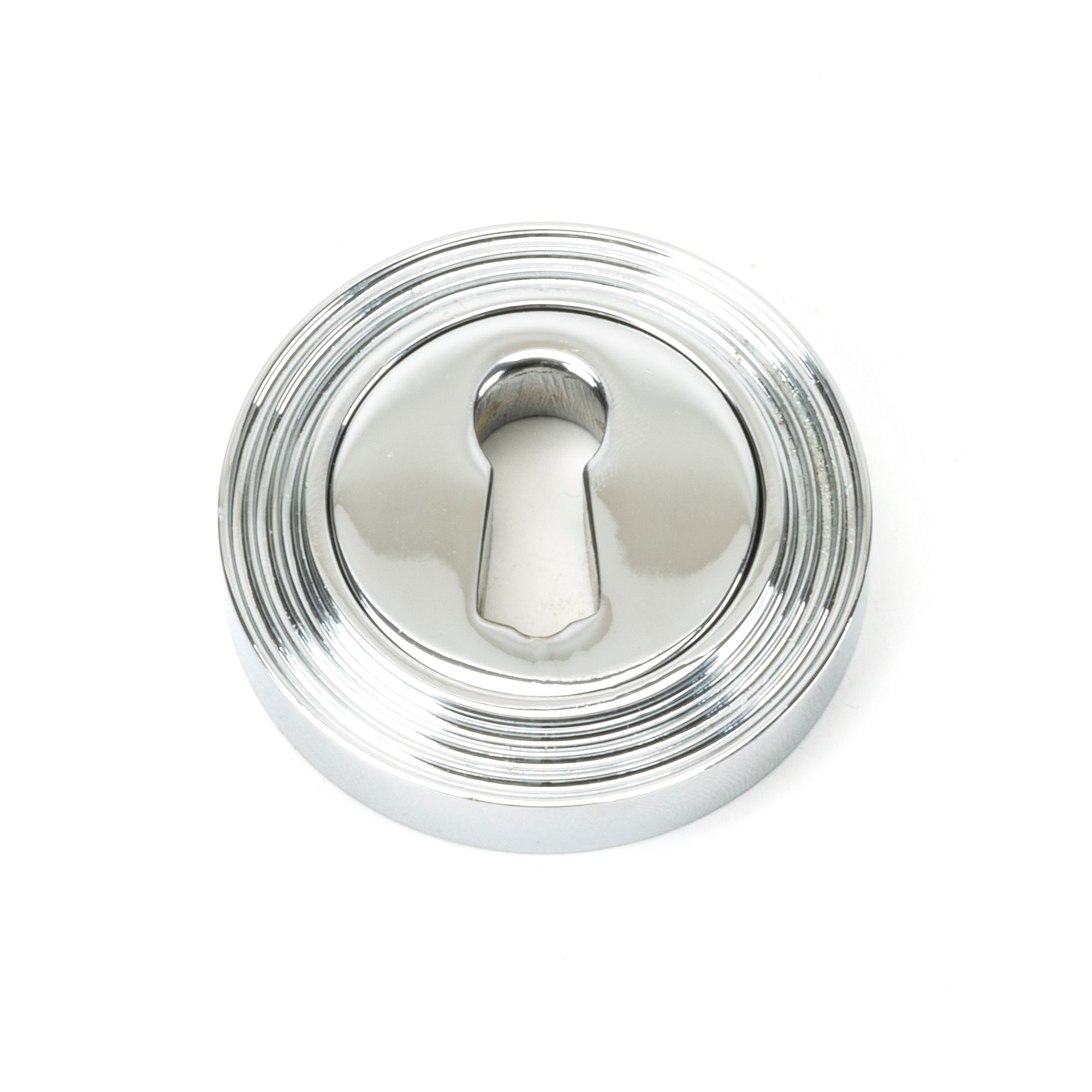 Polished Chrome Round Escutcheon (Beehive) | From The Anvil-Escutcheons-Yester Home