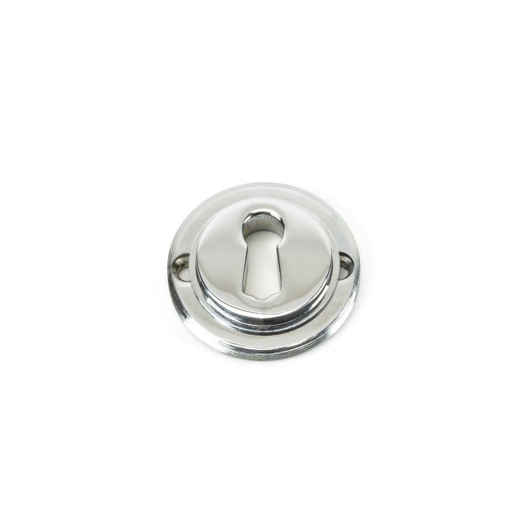 Polished Chrome Round Escutcheon (Plain) | From The Anvil-Escutcheons-Yester Home