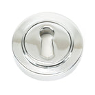Polished Chrome Round Escutcheon (Plain) | From The Anvil - Escutcheons - From The Anvil - Yester Home