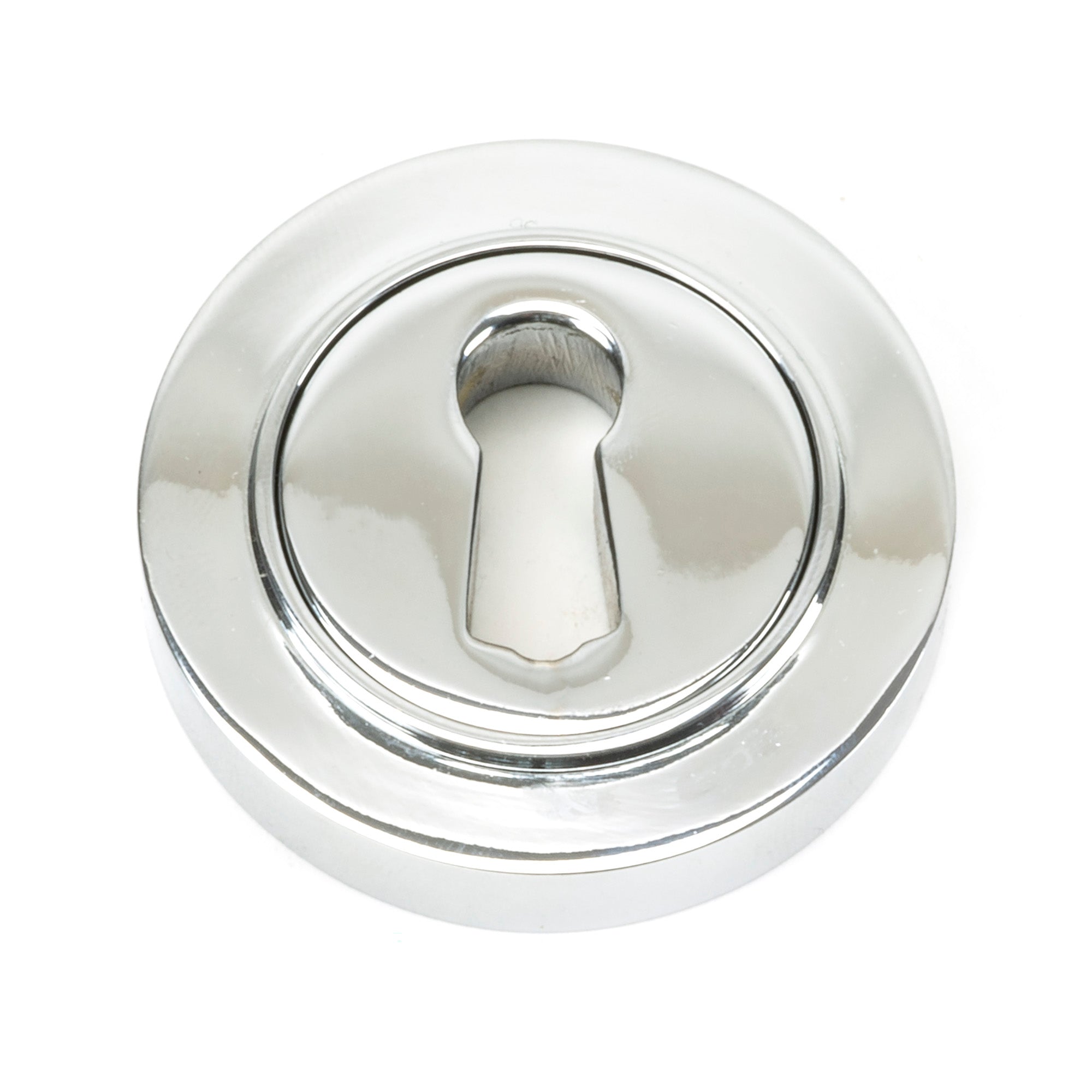 Polished Chrome Round Escutcheon (Plain) | From The Anvil - Escutcheons - From The Anvil - Yester Home