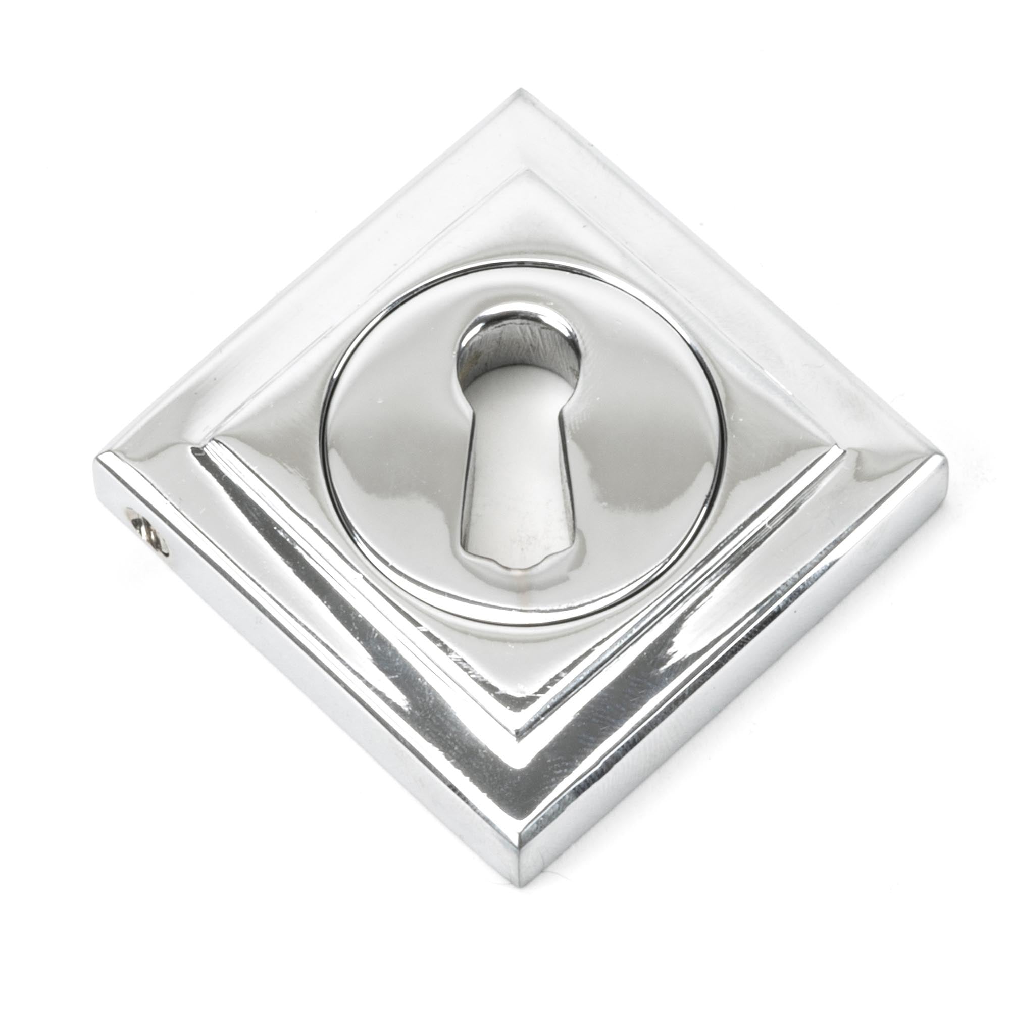Polished Chrome Round Escutcheon (Square) | From The Anvil - Escutcheons - From The Anvil - Yester Home