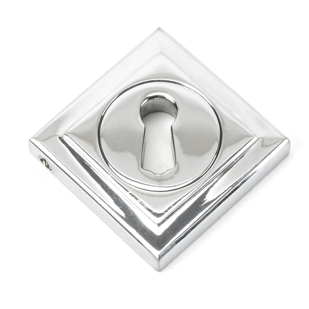 Polished Chrome Round Escutcheon (Square) | From The Anvil-Escutcheons-Yester Home