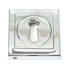 Polished Chrome Round Escutcheon (Square) | From The Anvil - Escutcheons - From The Anvil - Yester Home