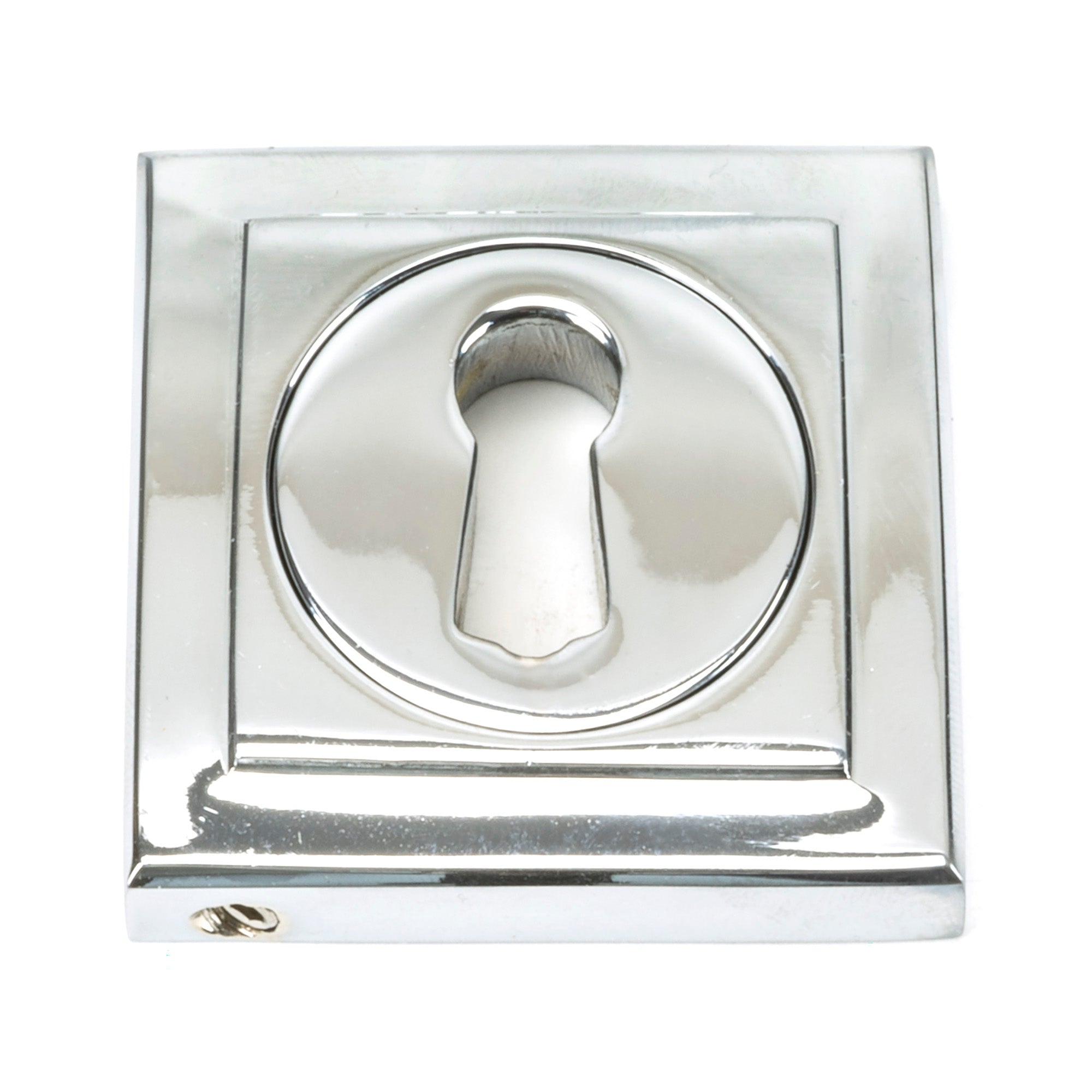 Polished Chrome Round Escutcheon (Square) | From The Anvil - Escutcheons - From The Anvil - Yester Home
