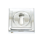 Polished Chrome Round Escutcheon (Square) | From The Anvil-Escutcheons-Yester Home