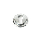 Polished Chrome Round Euro Escutcheon (Art Deco) | From The Anvil-Euro Escutcheons-Yester Home
