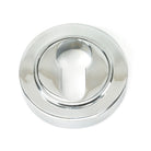Polished Chrome Round Euro Escutcheon (Plain) | From The Anvil - Euro Escutcheons - From The Anvil - Yester Home