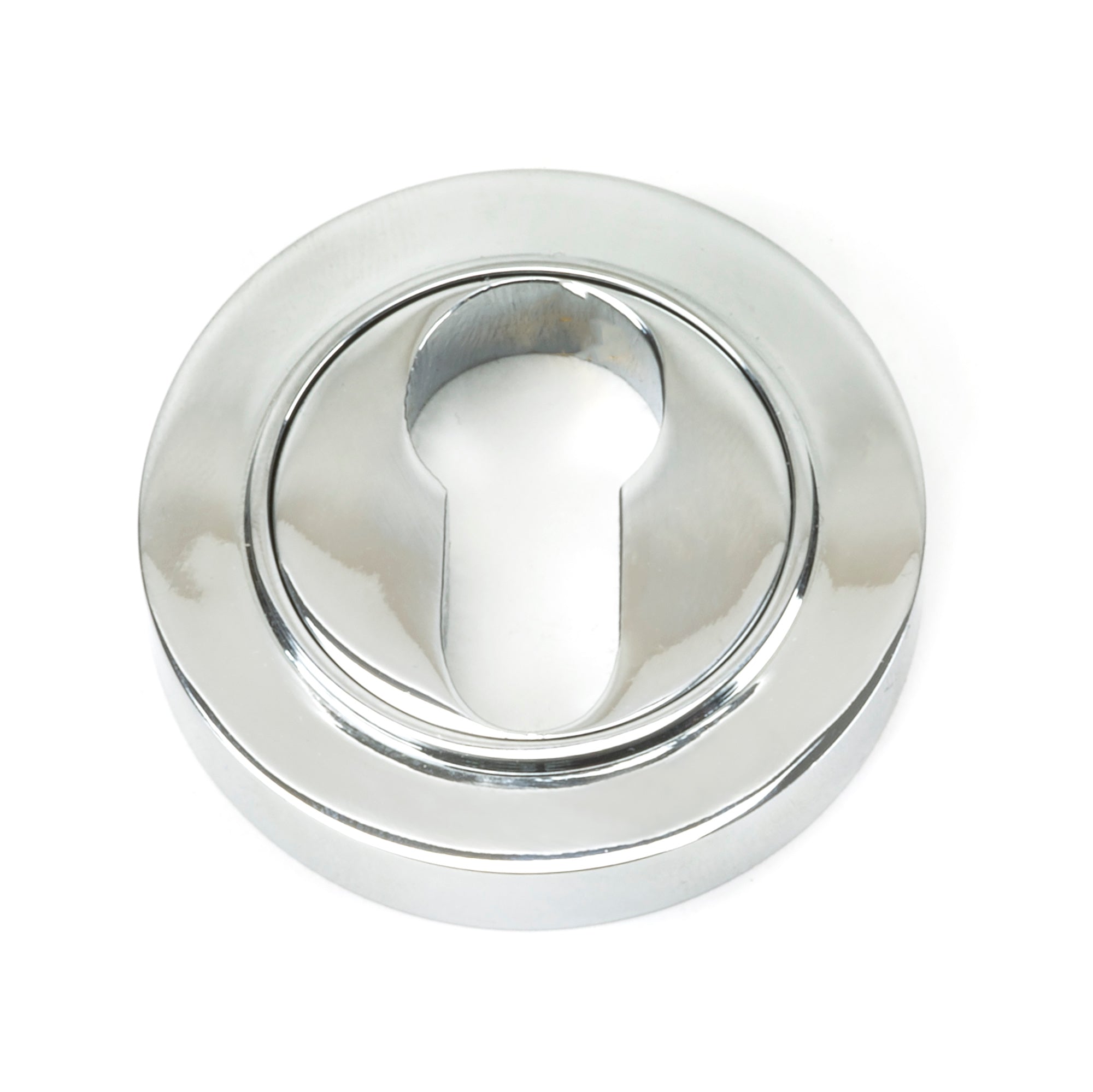 Polished Chrome Round Euro Escutcheon (Plain) | From The Anvil - Euro Escutcheons - From The Anvil - Yester Home