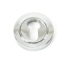 Polished Chrome Round Euro Escutcheon (Plain) | From The Anvil-Euro Escutcheons-Yester Home