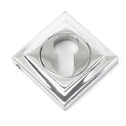 Polished Chrome Round Euro Escutcheon (Square) | From The Anvil - Euro Escutcheons - From The Anvil - Yester Home