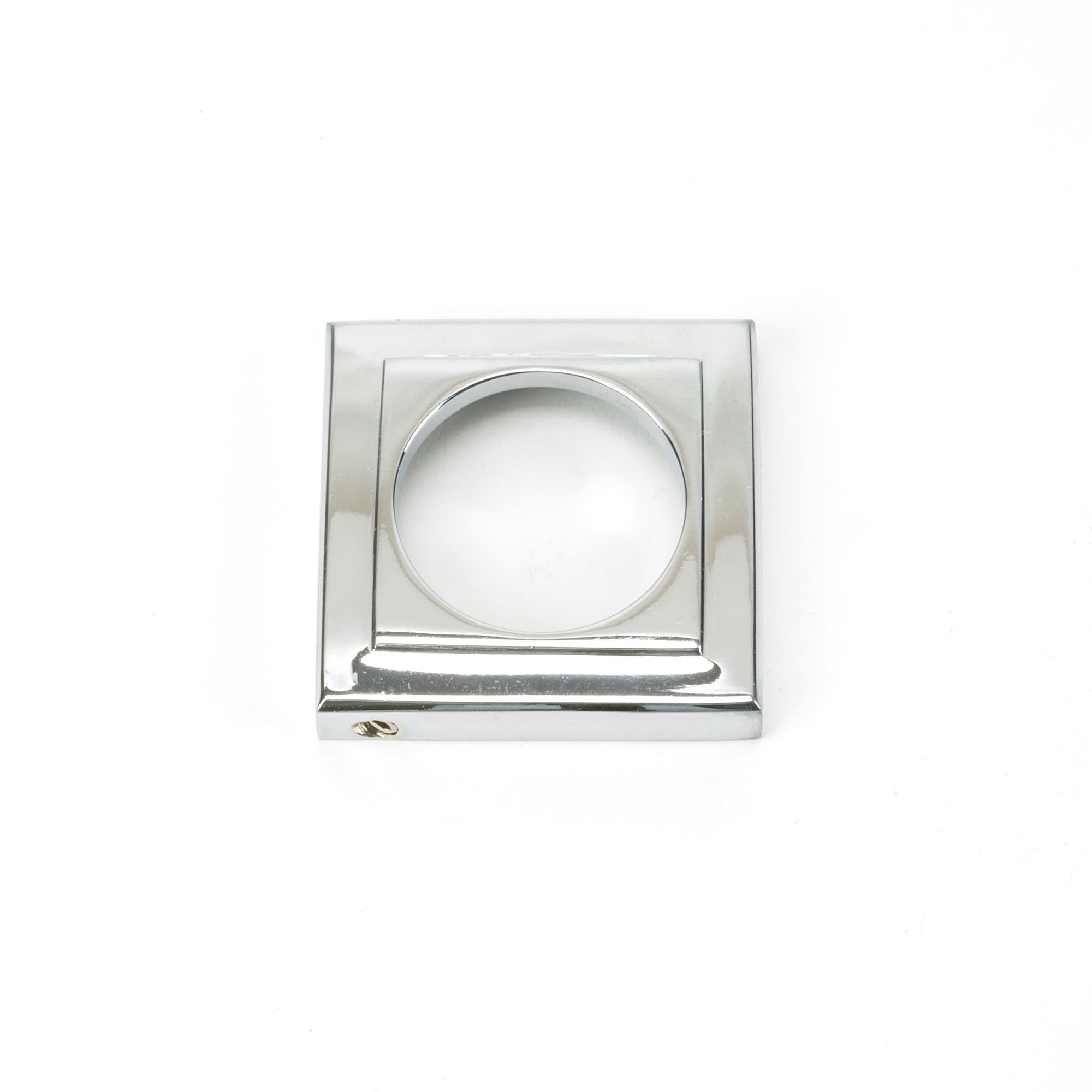 Polished Chrome Round Euro Escutcheon (Square) | From The Anvil - Euro Escutcheons - From The Anvil - Yester Home