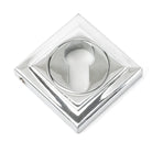 Polished Chrome Round Euro Escutcheon (Square) | From The Anvil-Euro Escutcheons-Yester Home