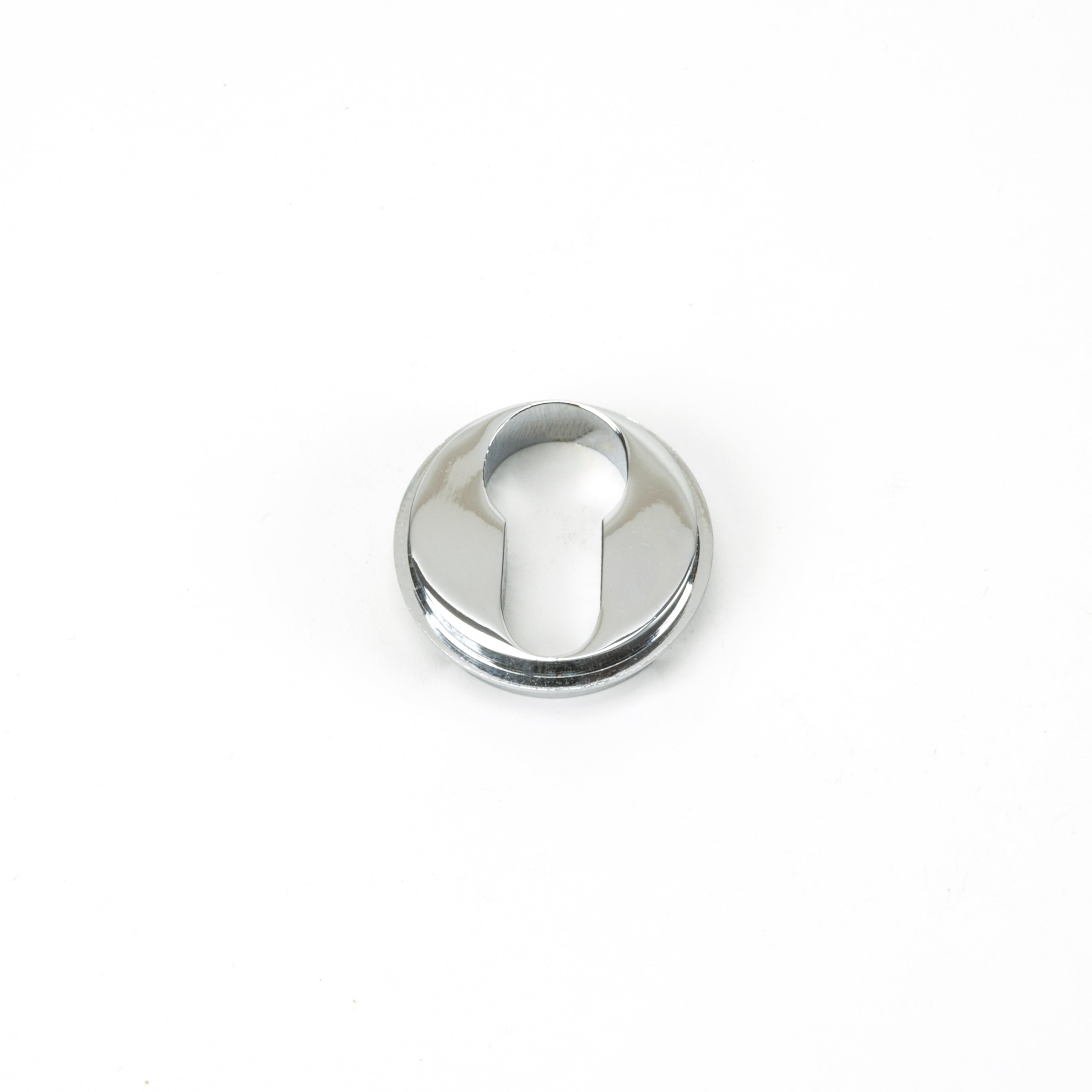 Polished Chrome Round Euro Escutcheon (Square) | From The Anvil-Euro Escutcheons-Yester Home
