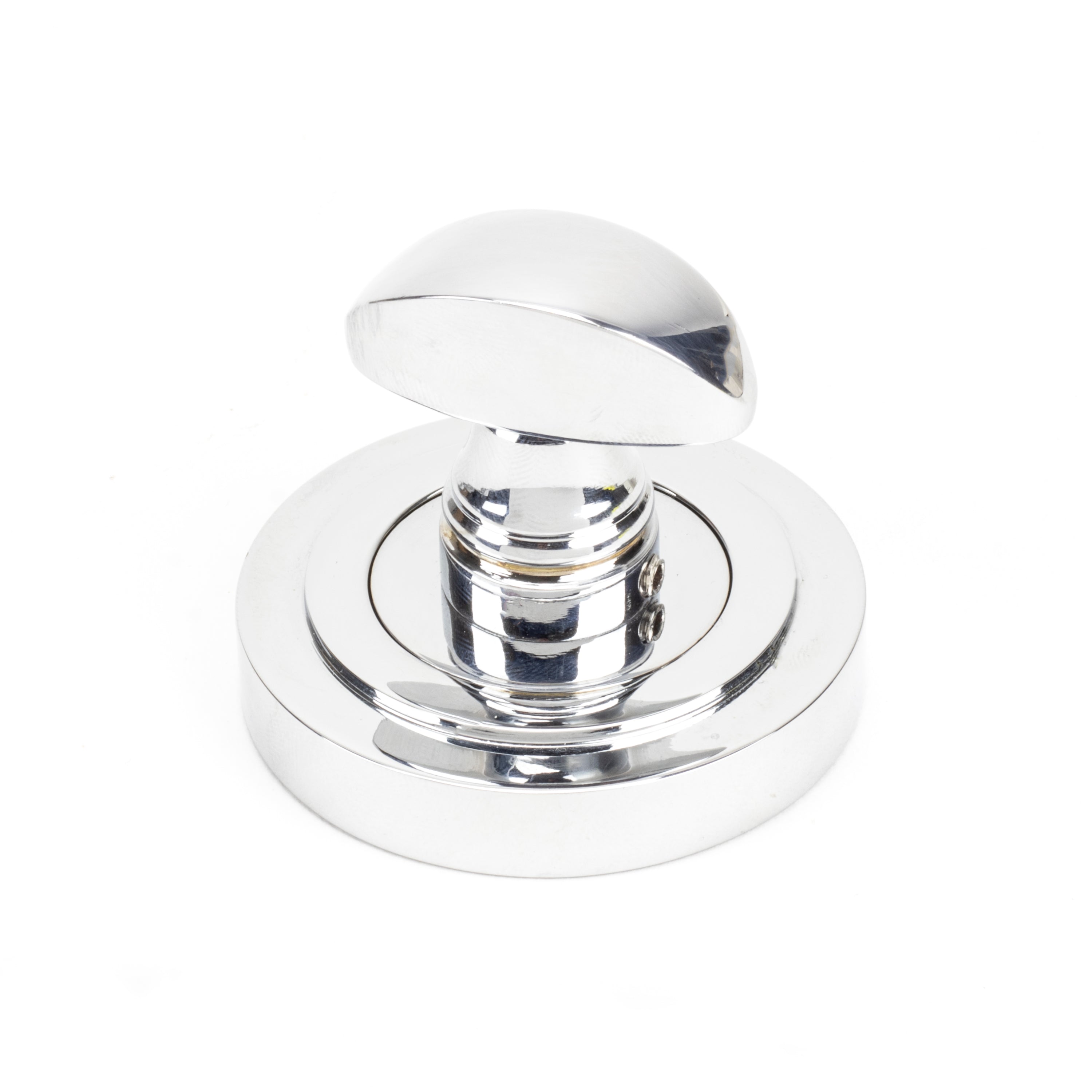 Polished Chrome Round Thumbturn Set (Art Deco) | From The Anvil-Thumbturns-Yester Home