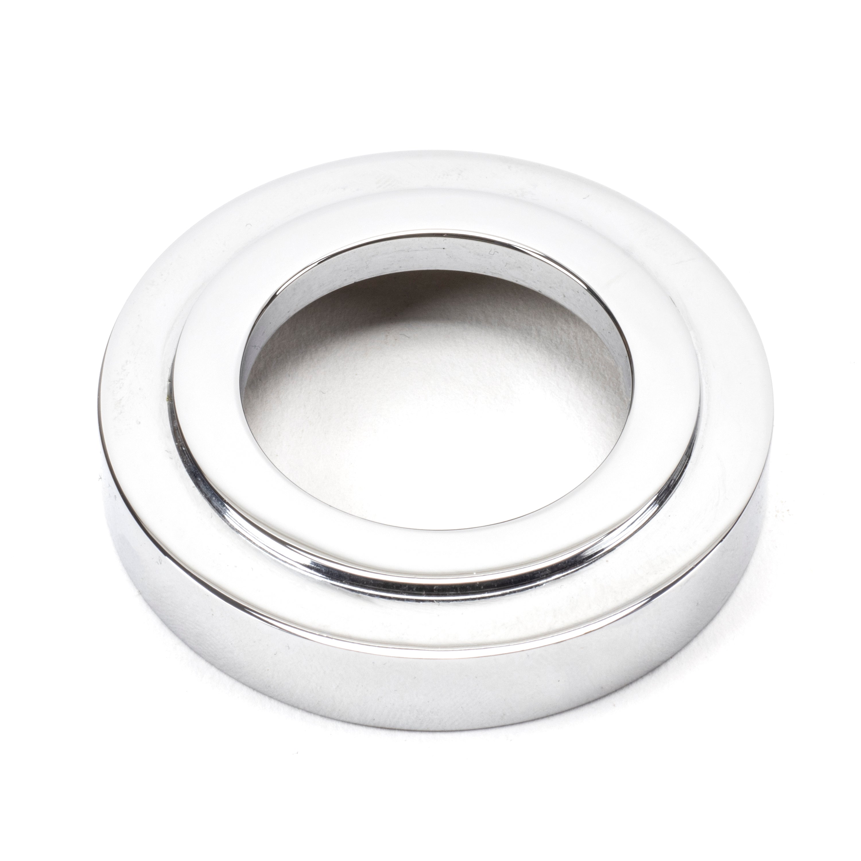 Polished Chrome Round Thumbturn Set (Art Deco) | From The Anvil-Thumbturns-Yester Home