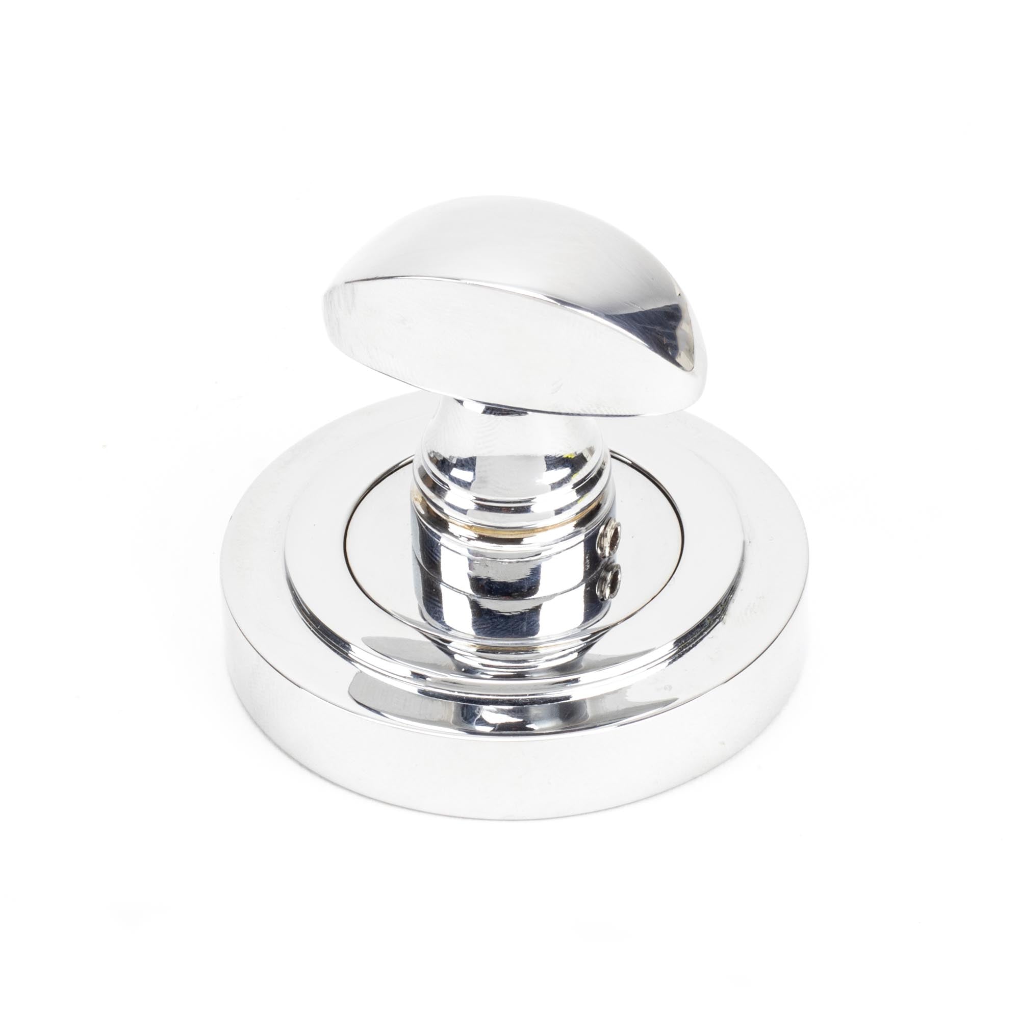 Polished Chrome Round Thumbturn Set (Art Deco) | From The Anvil - Thumbturns - From The Anvil - Yester Home