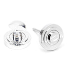 Polished Chrome Round Thumbturn Set (Art Deco) | From The Anvil-Thumbturns-Yester Home