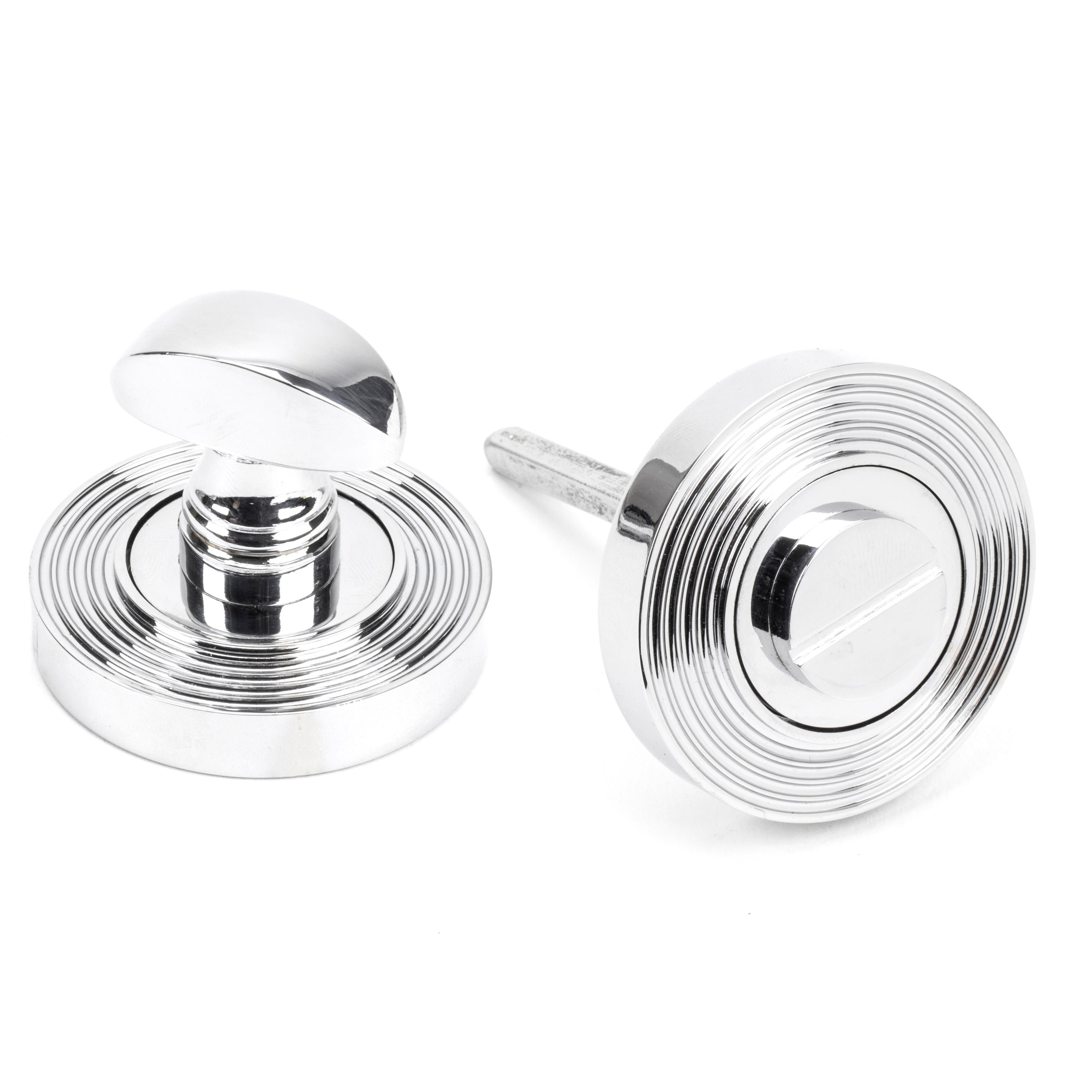 Polished Chrome Round Thumbturn Set (Beehive) | From The Anvil-Thumbturns-Yester Home
