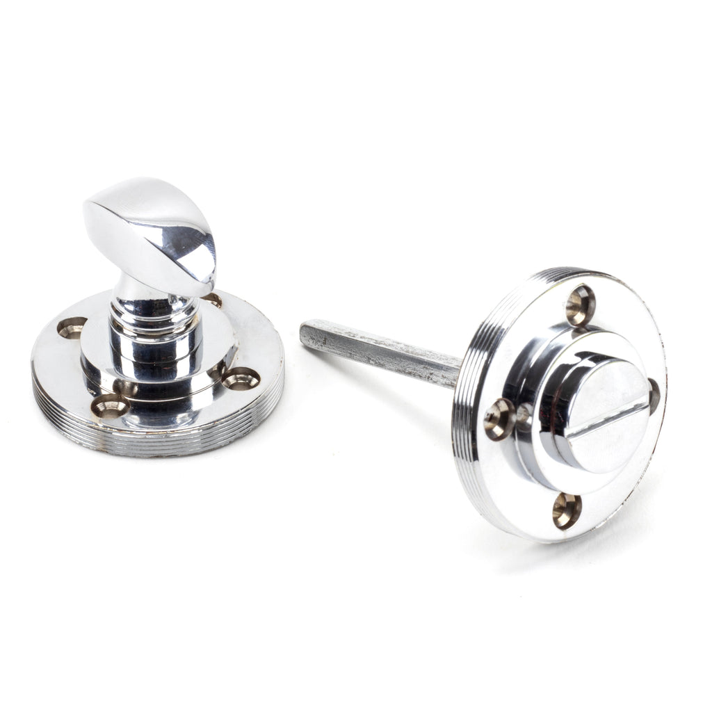 Polished Chrome Round Thumbturn Set (Plain) | From The Anvil-Thumbturns-Yester Home