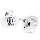 Polished Chrome Round Thumbturn Set (Plain) | From The Anvil-Thumbturns-Yester Home